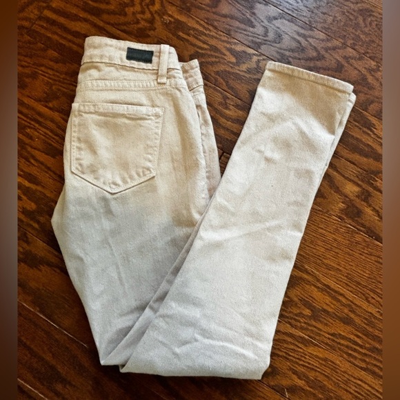 Paige skyline ankle peg cream denim women’s size 24. Gently used. Skinny jeans. - Picture 1 of 9